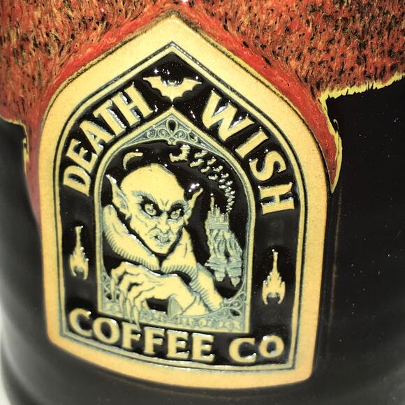 Death Wish Nosferatu Limited Edition Deneen Pottery Mug NEW 1365/4000 - Picture 1 of 10